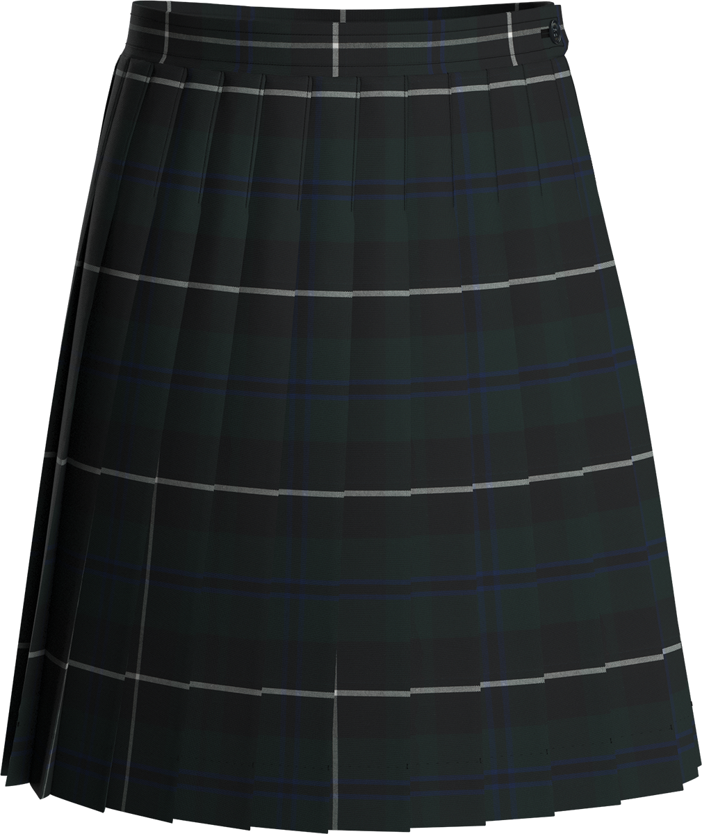 Stitched-Down Knife Pleat Skirt