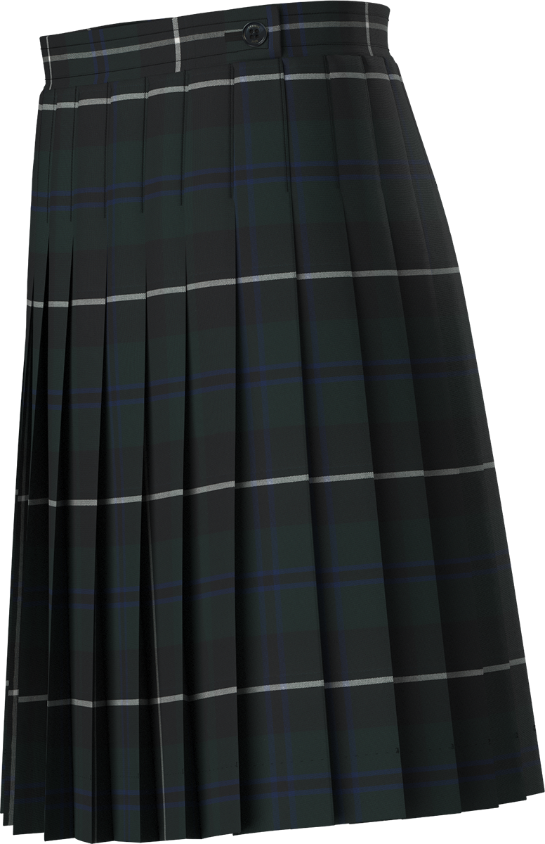 Stitched-Down Knife Pleat Skirt