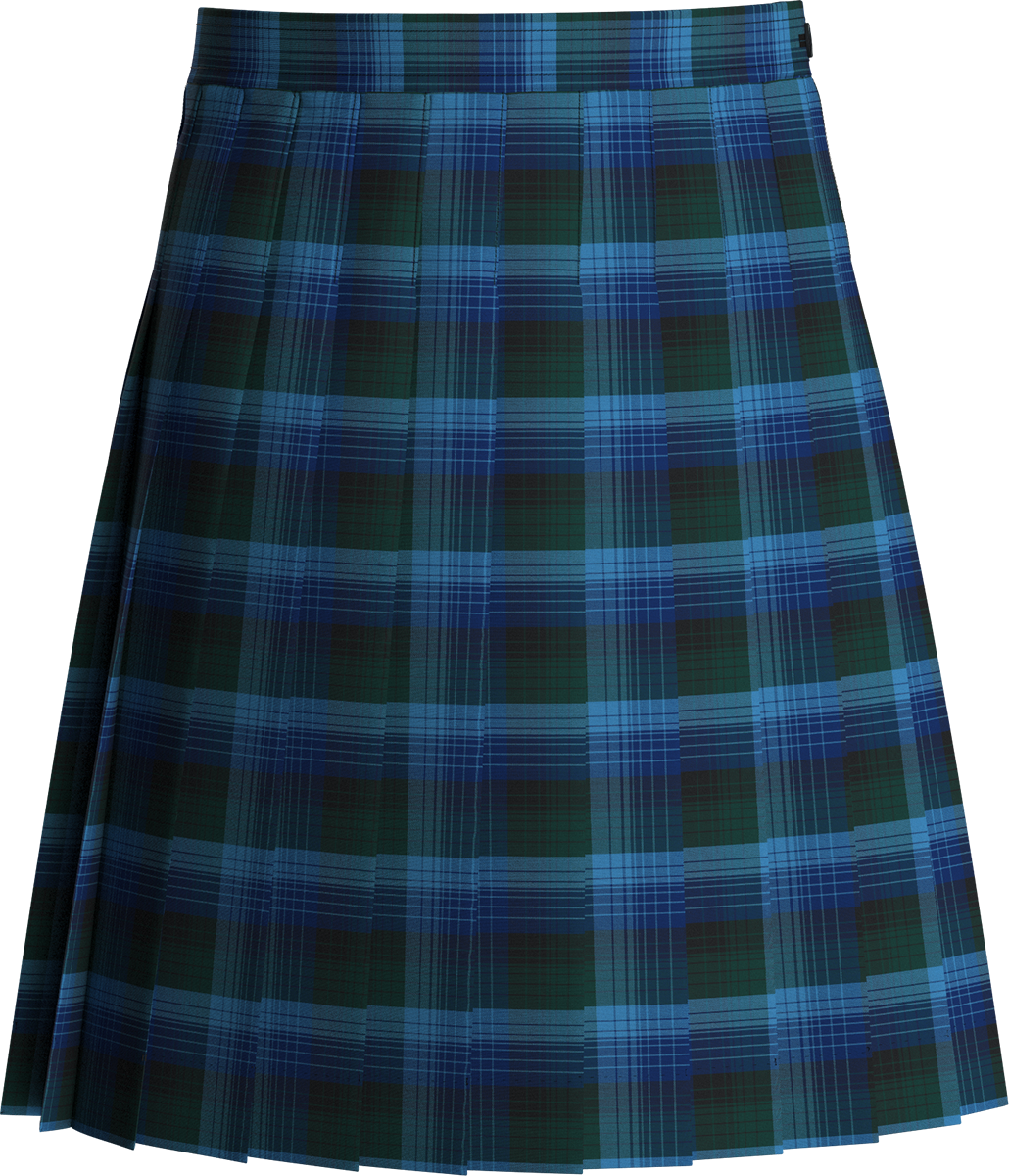 Stitched-Down Knife Pleat Skirt