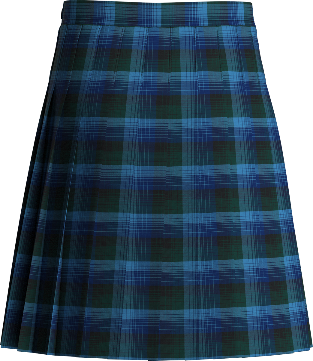 Stitched-Down Knife Pleat Skirt