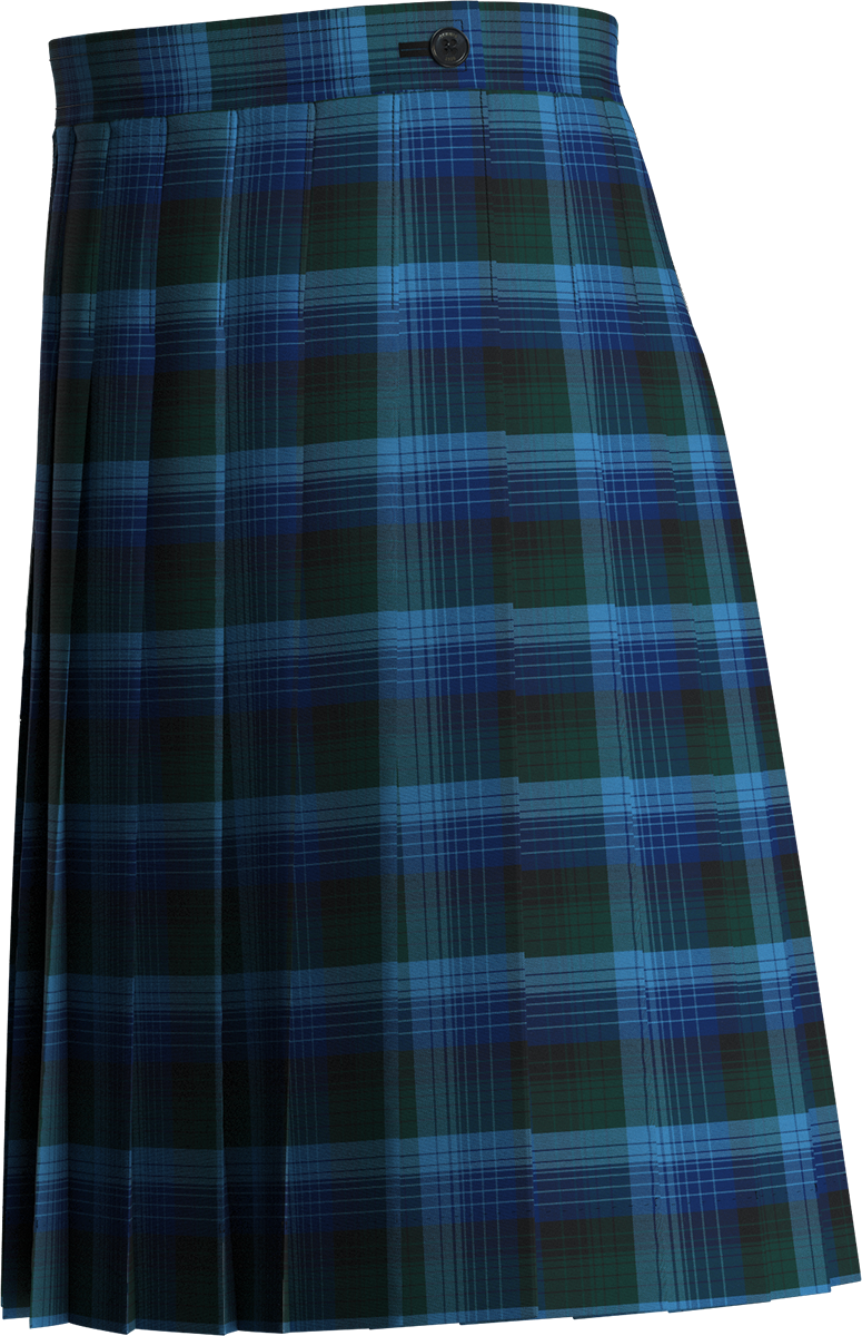 Stitched-Down Knife Pleat Skirt