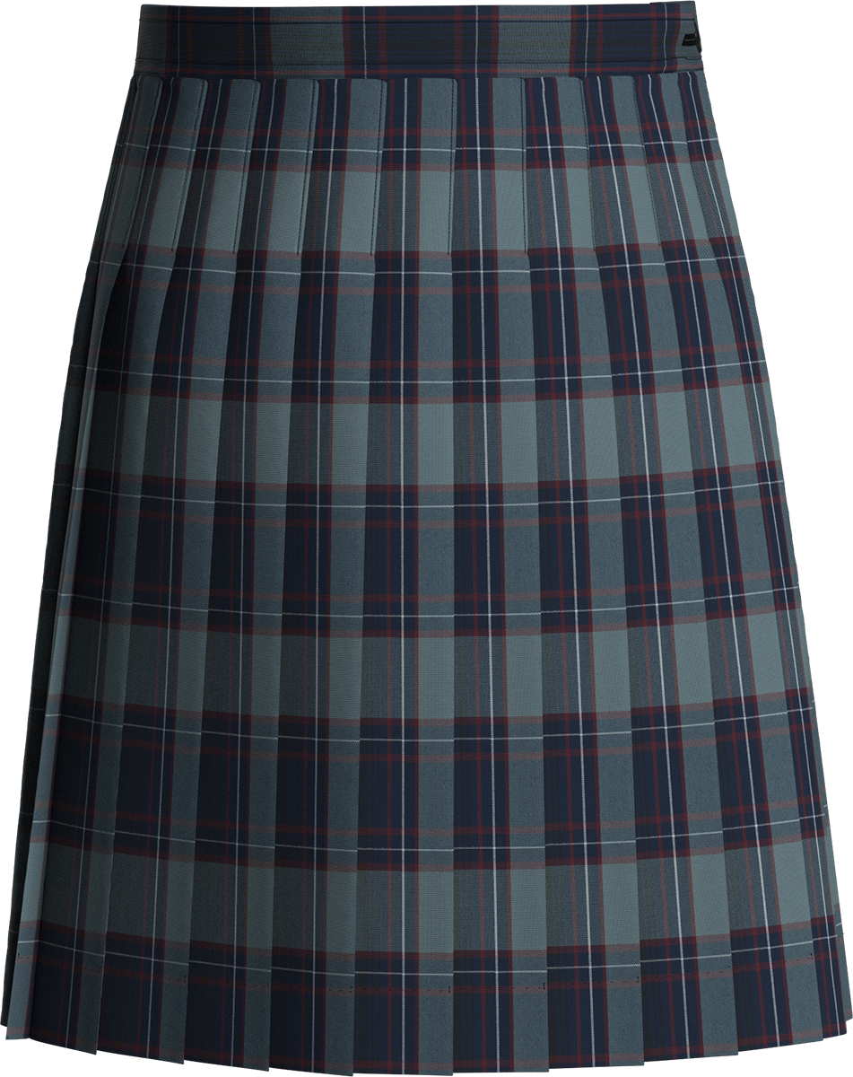 Stitched-Down Knife Pleat Skirt