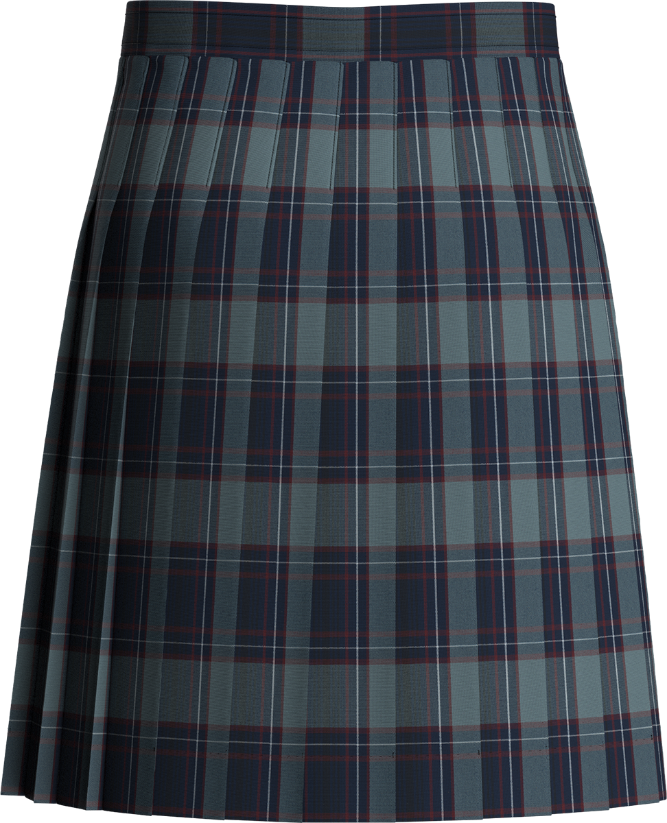 Stitched-Down Knife Pleat Skirt