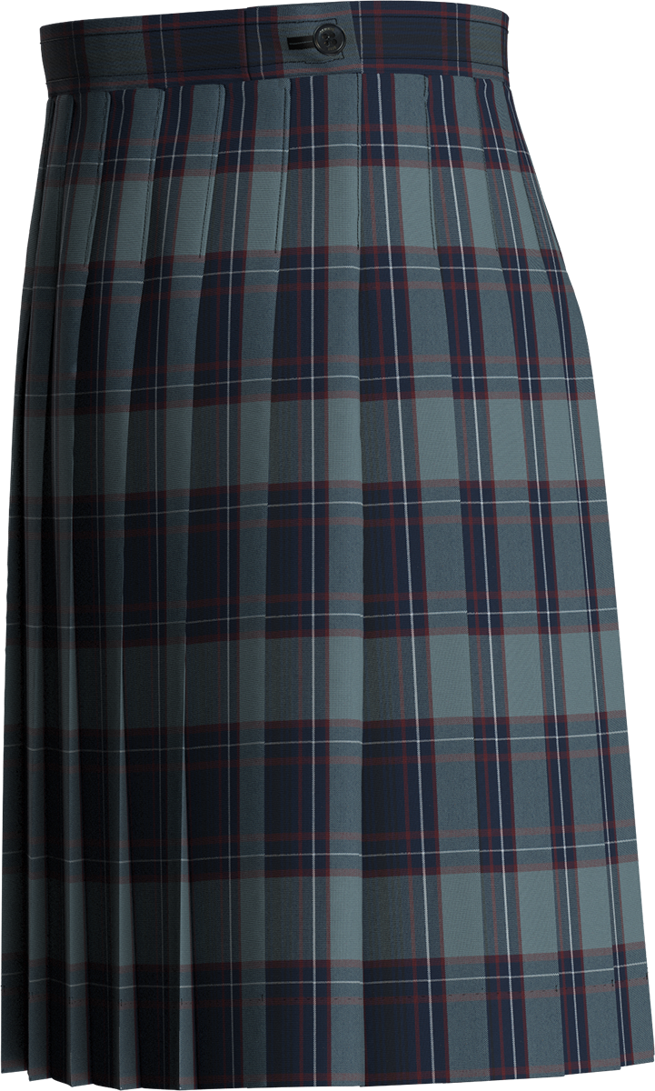 Stitched-Down Knife Pleat Skirt