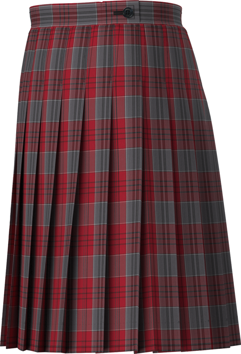 Stitched-Down Knife Pleat Skirt