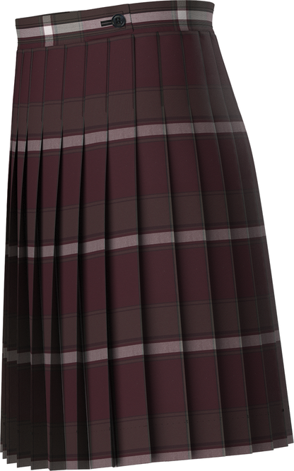 Stitched-Down Knife Pleat Skirt