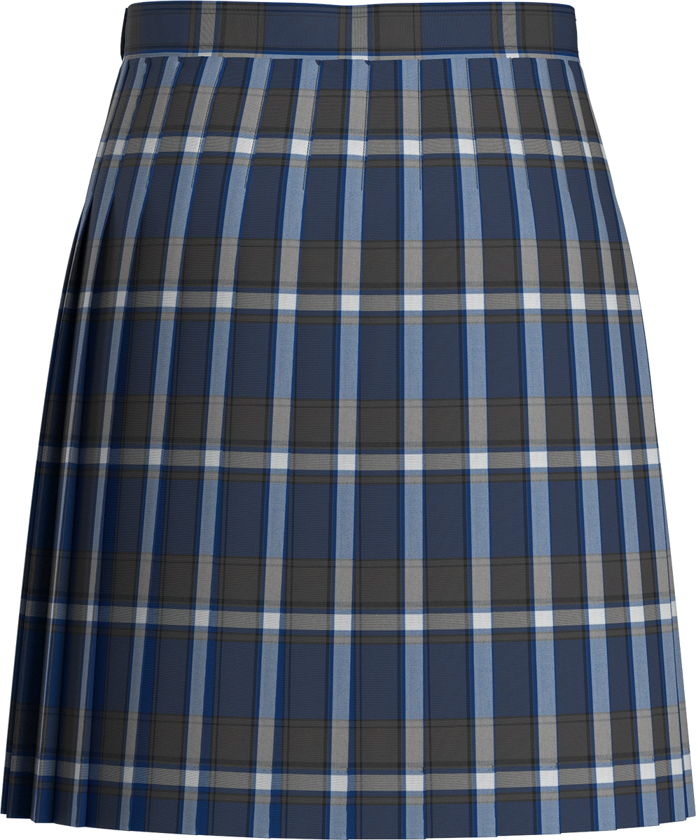 Stitched-Down Knife Pleat Skirt