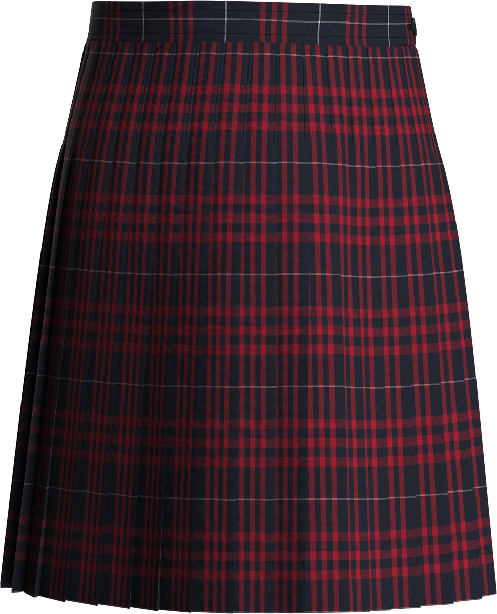 Stitched-Down Knife Pleat Skirt