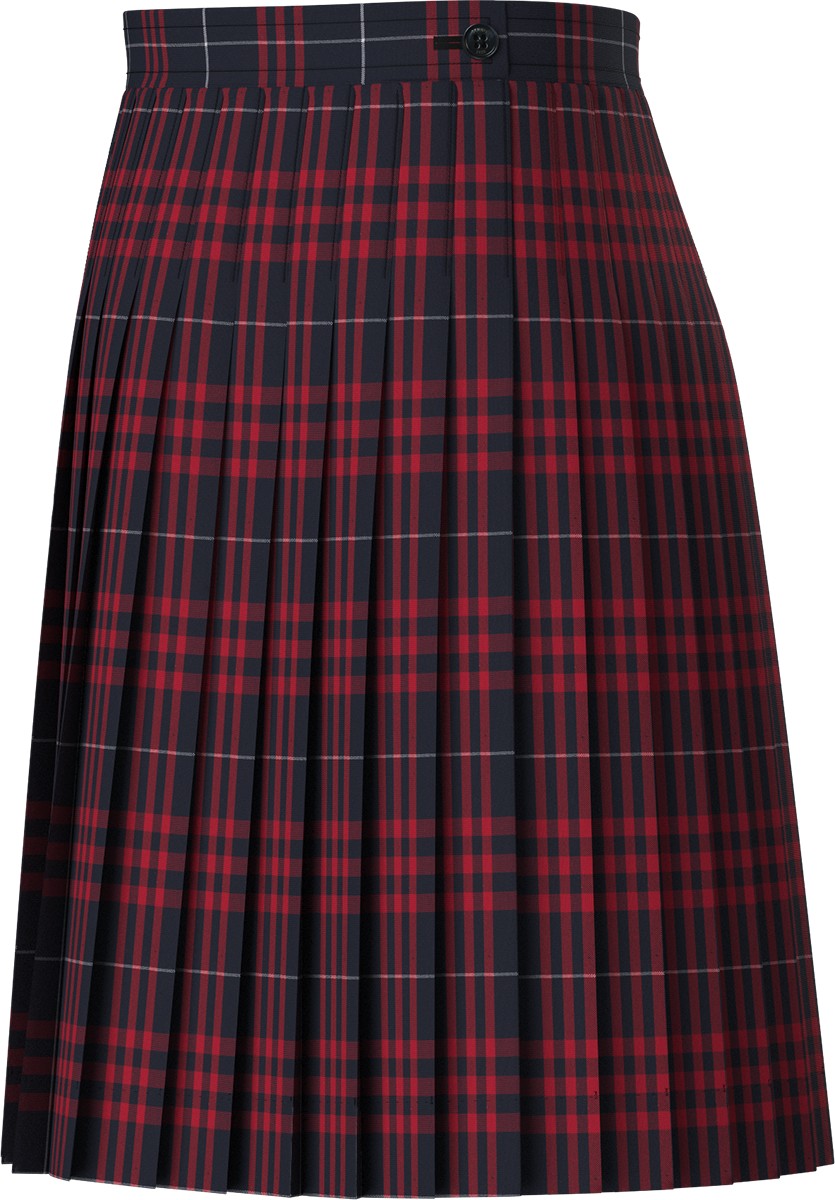 Stitched-Down Knife Pleat Skirt