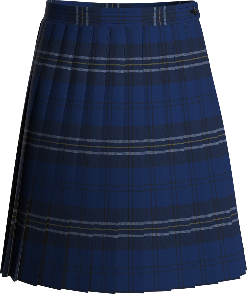 Stitched-Down Knife Pleat Skirt