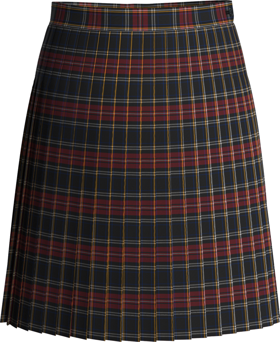 Stitched-Down Knife Pleat Skirt