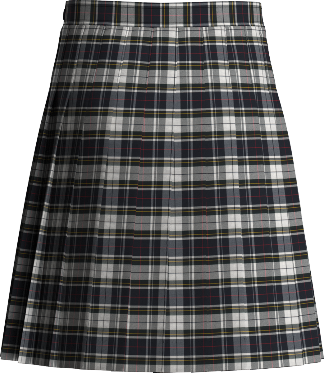 Stitched-Down Knife Pleat Skirt