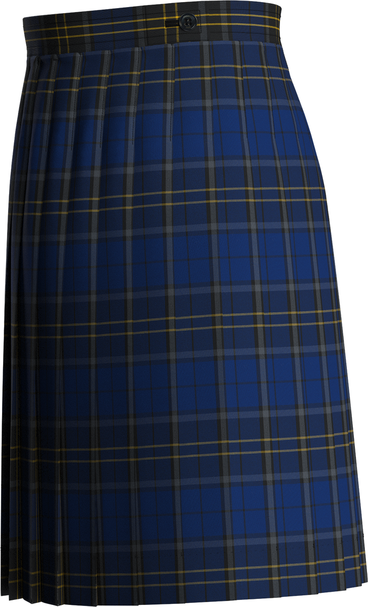 Stitched-Down Knife Pleat Skirt