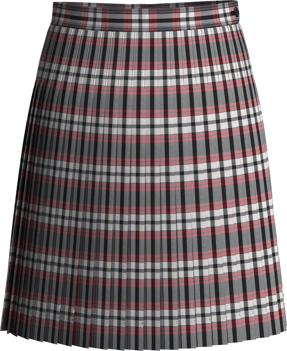 Stitched-Down Knife Pleat Skirt