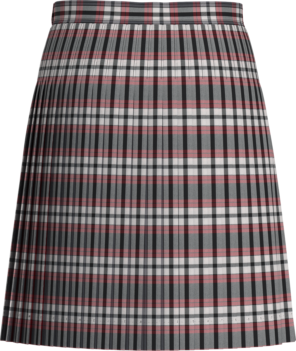 Stitched-Down Knife Pleat Skirt