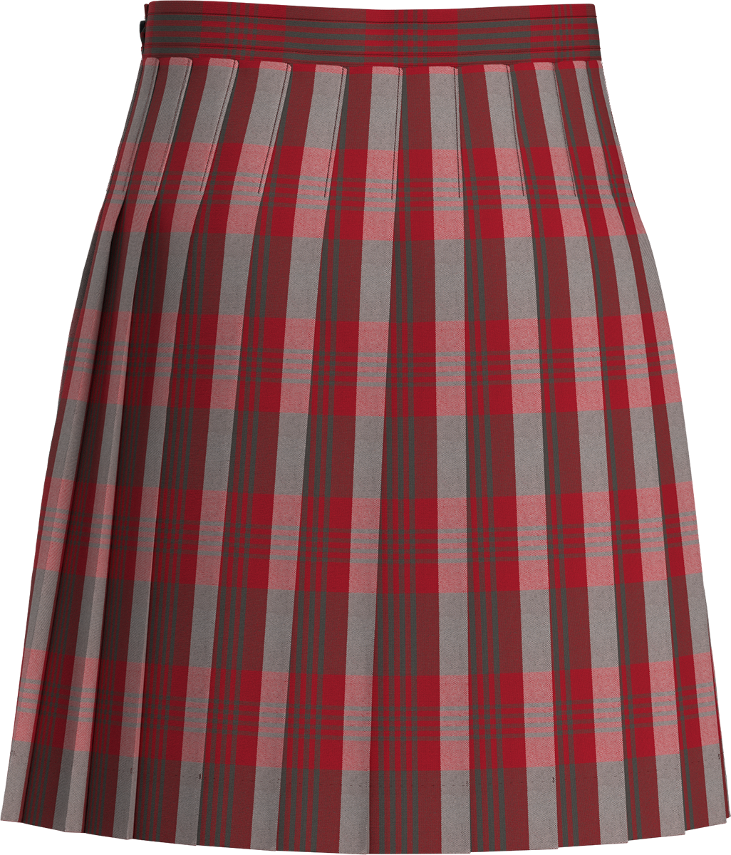 Stitched-Down Knife Pleat Skirt