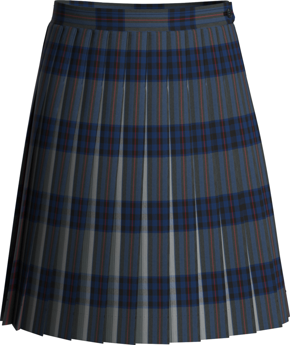 Stitched-Down Knife Pleat Skirt