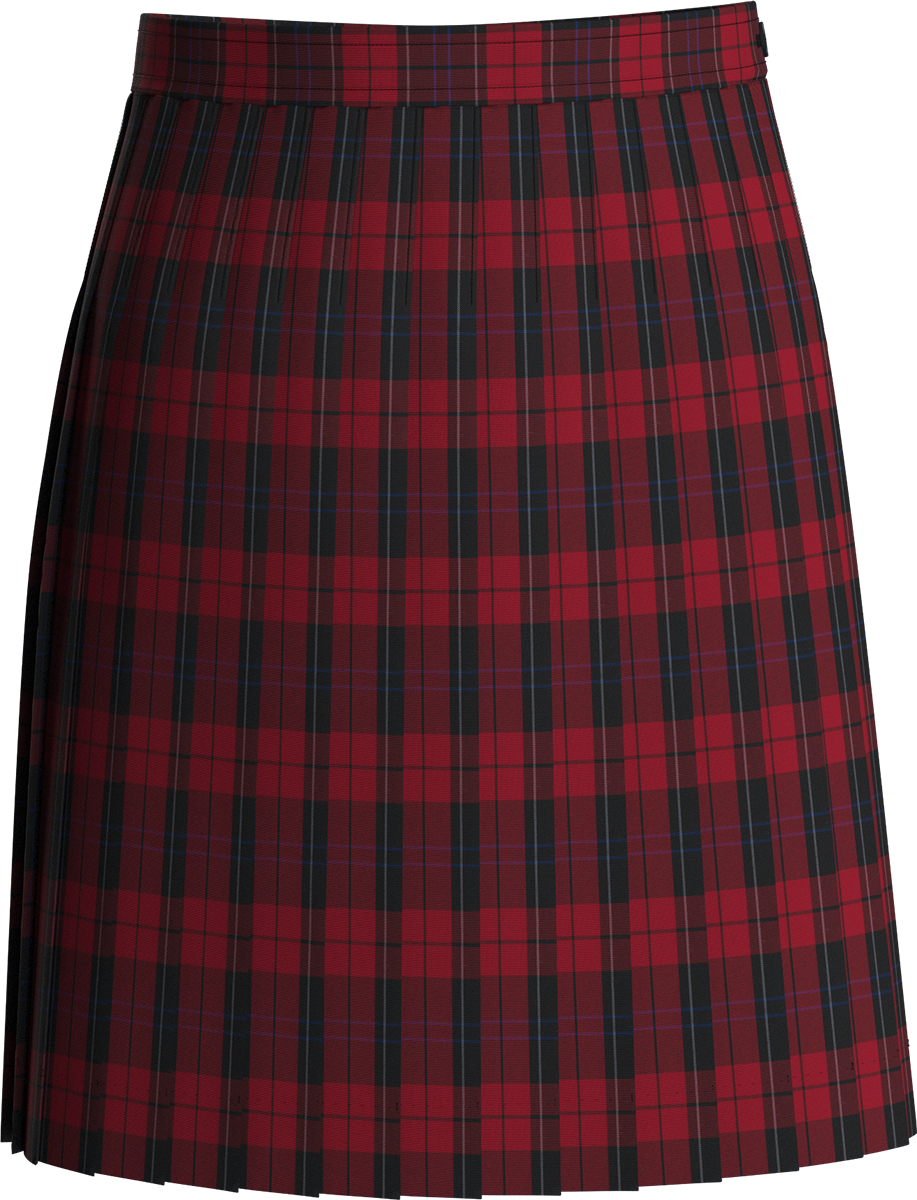 Stitched-Down Knife Pleat Skirt