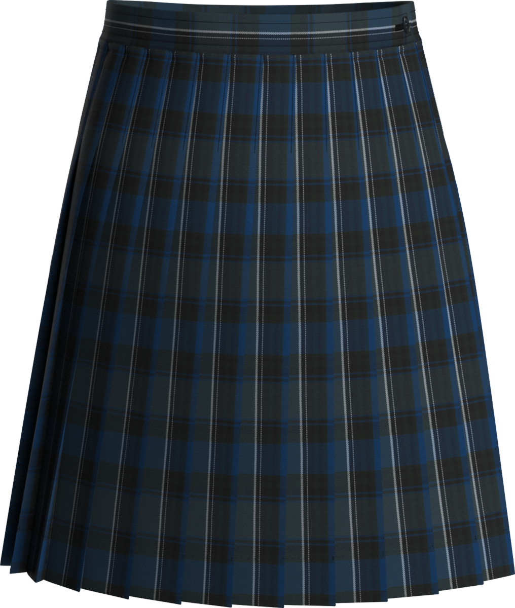 Stitched-Down Knife Pleat Skirt