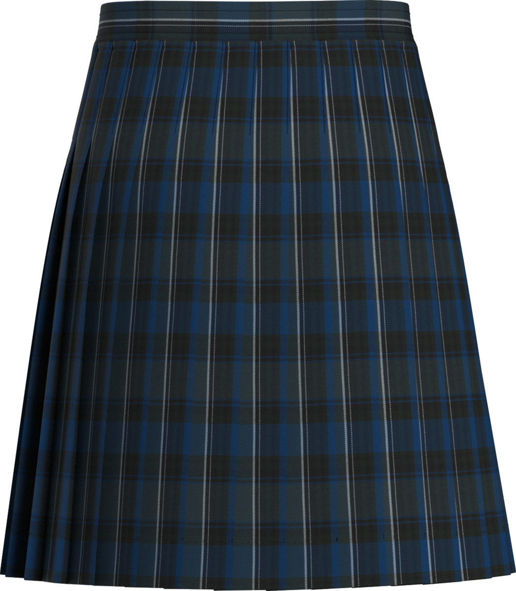 Stitched-Down Knife Pleat Skirt