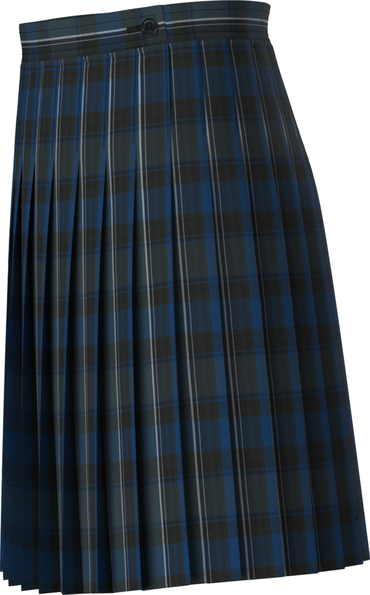 Stitched-Down Knife Pleat Skirt