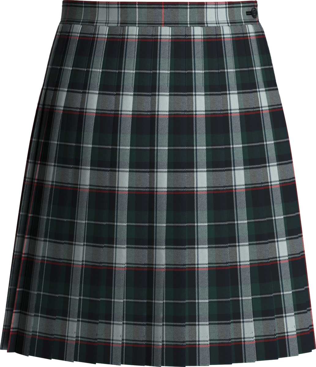 Stitched-Down Knife Pleat Skirt