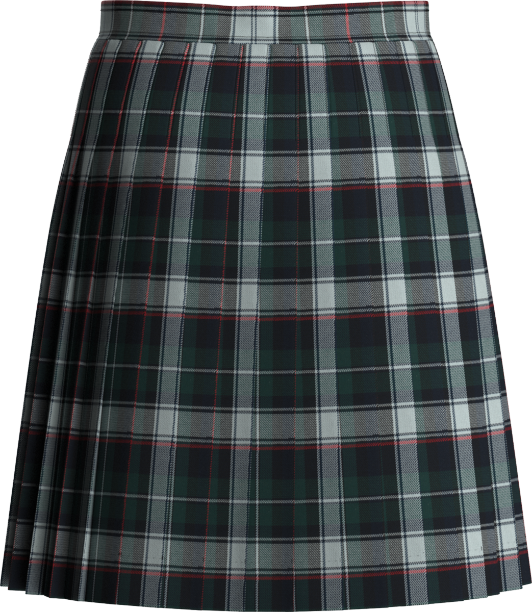 Stitched-Down Knife Pleat Skirt