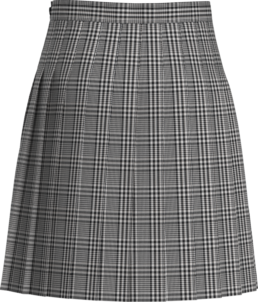 Stitched-Down Knife Pleat Skirt