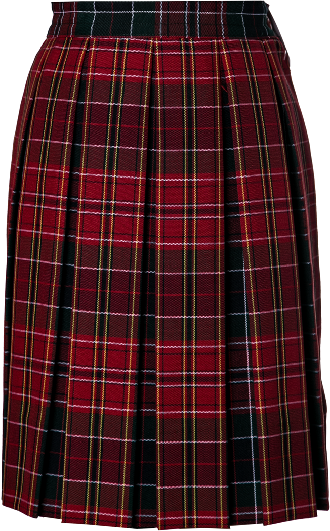 Stitched-Down Box Pleat Skirt