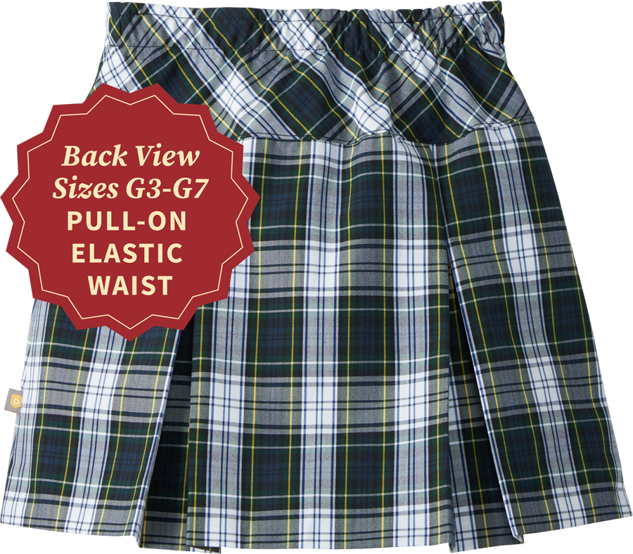 Drop Yoke Kick Pleat Skort