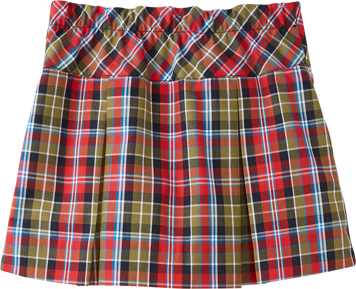 Drop Yoke Kick Pleat Skort