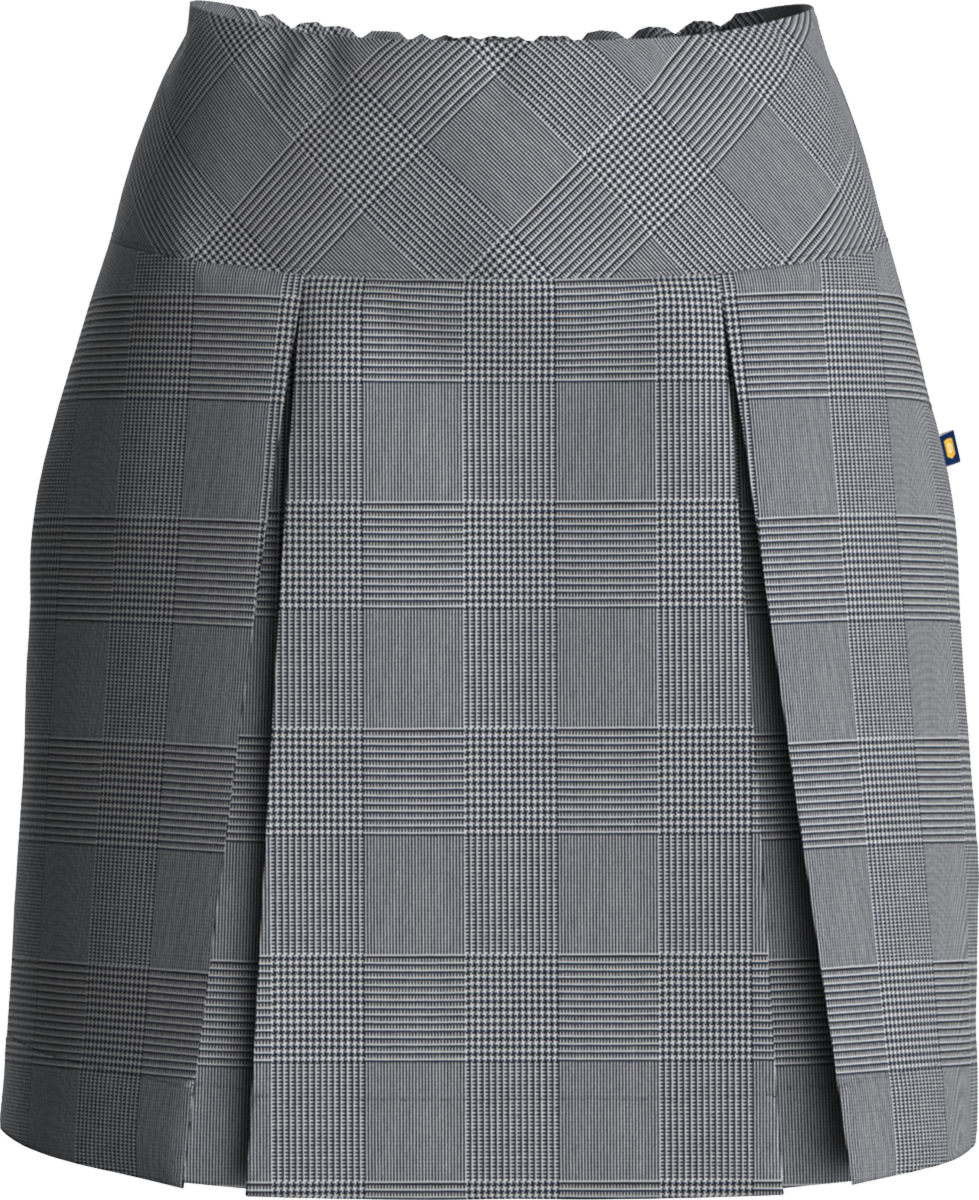 Drop Yoke Kick Pleat Skort