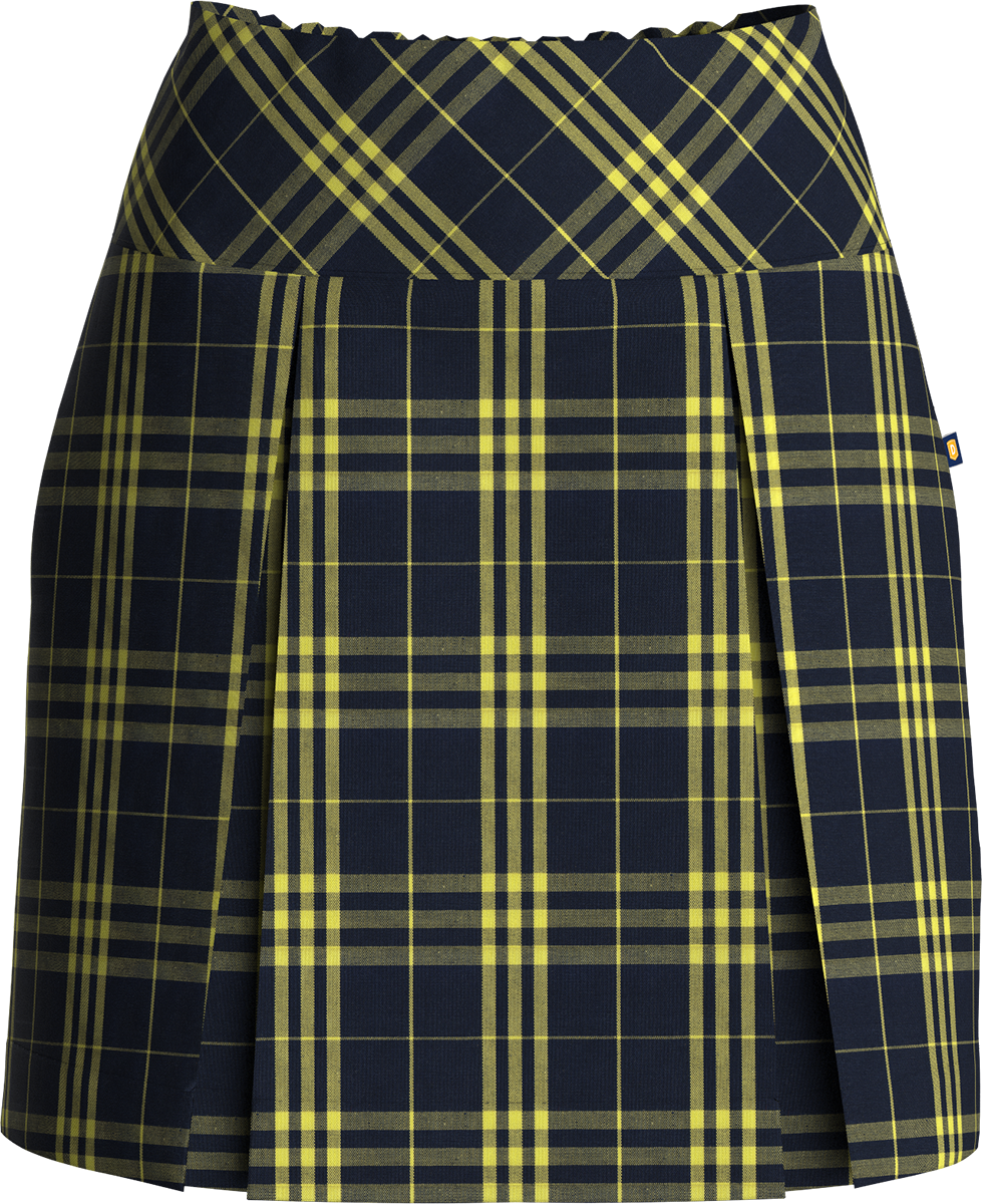 Drop Yoke Kick Pleat Skort