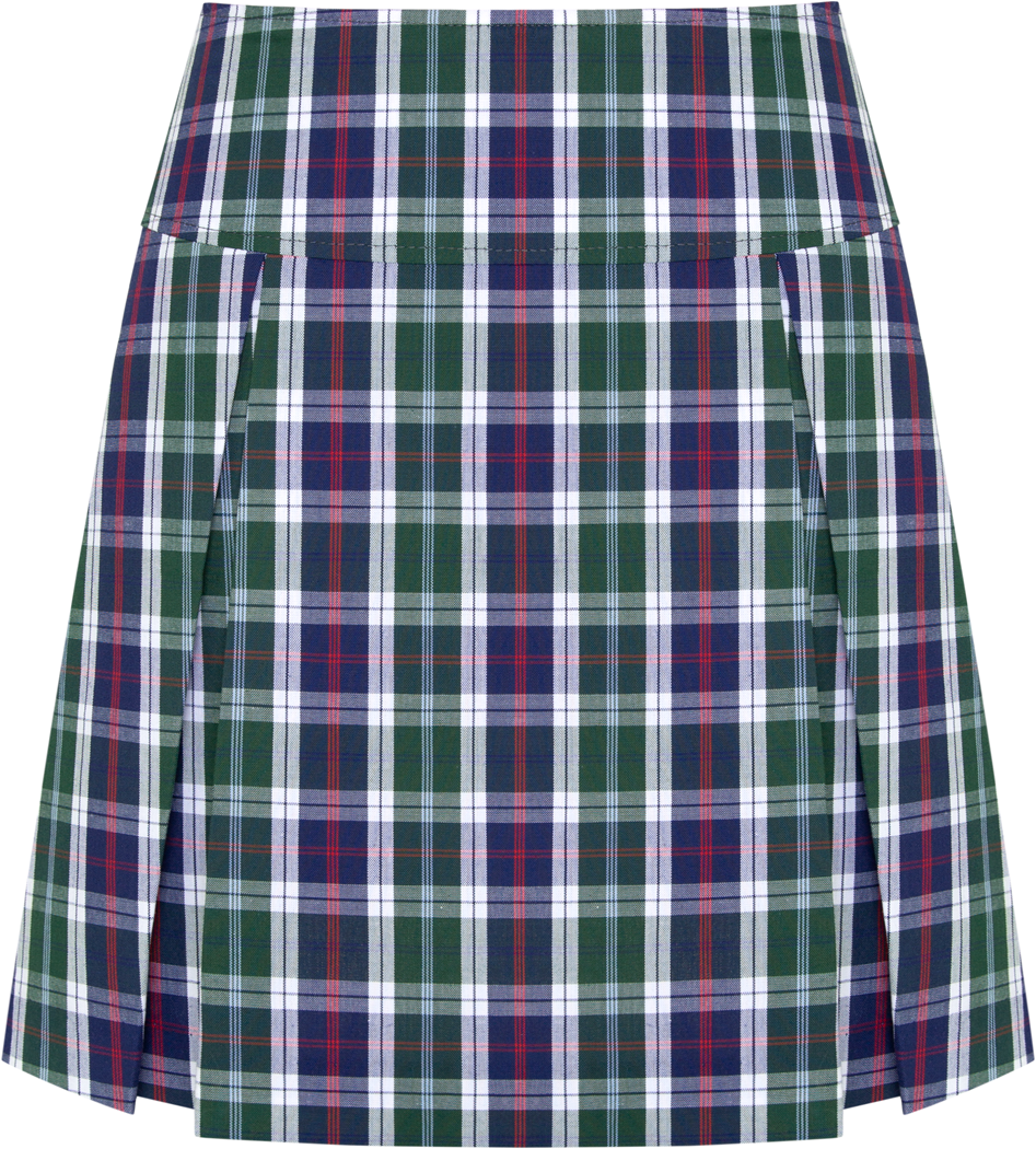 Long Drop Yoke Pleated Skort