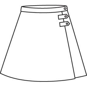 Double Tab Pleated Skort