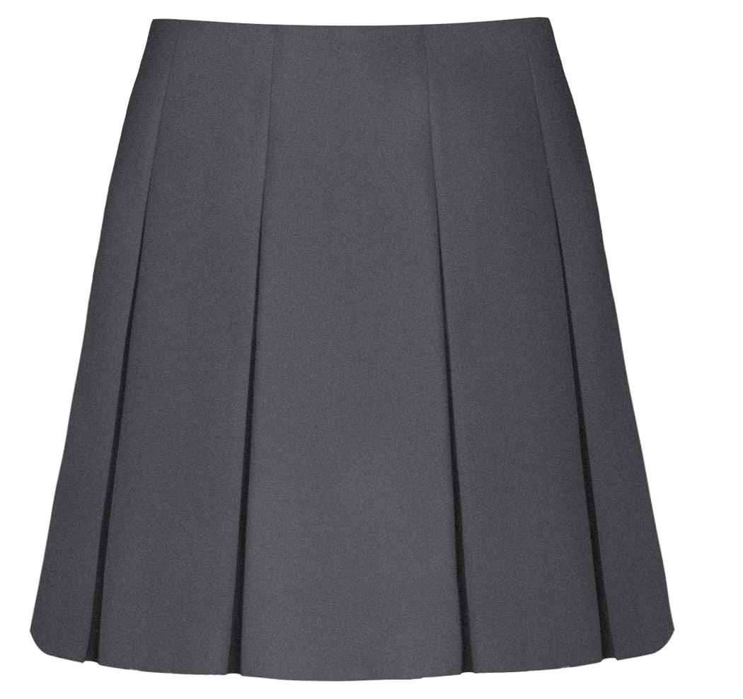 Drop Waist Box Pleat Skirt