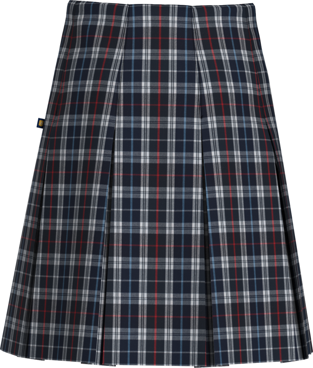 High Waist Box Pleat Skirt