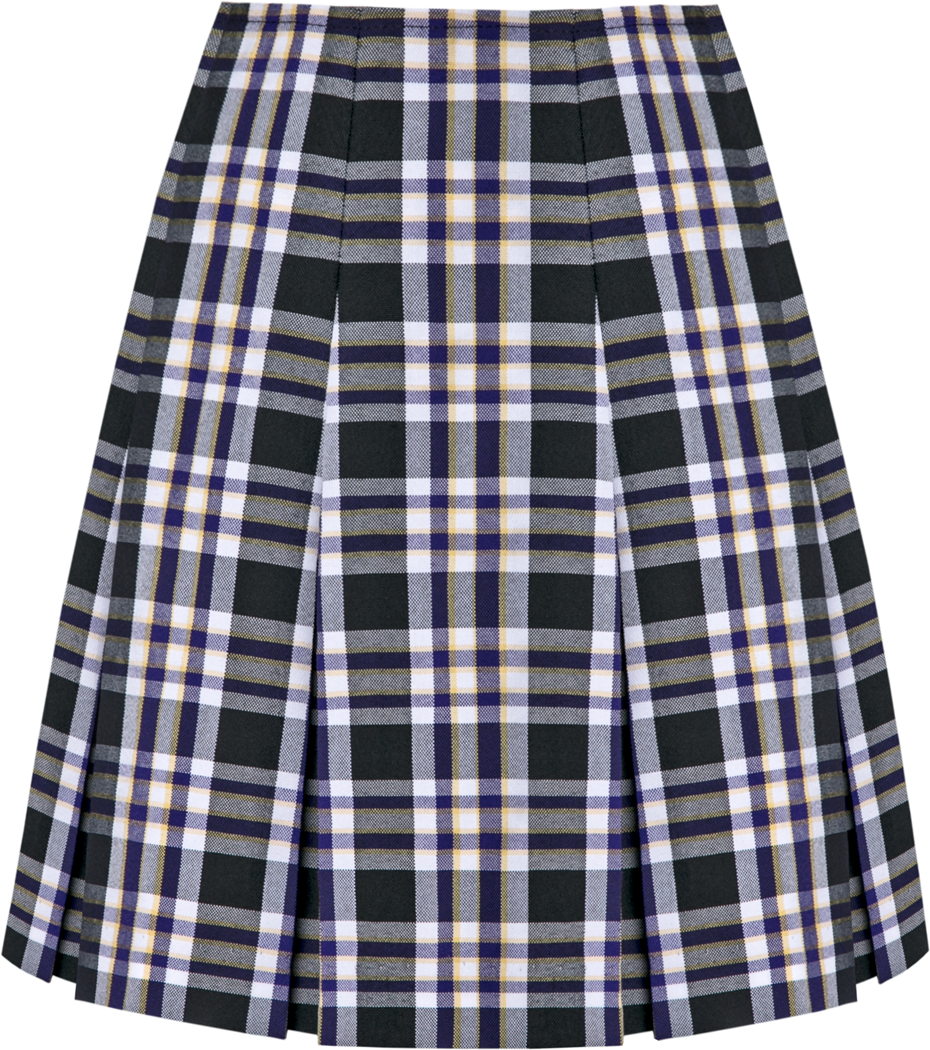 High Waist Box Pleat Skirt