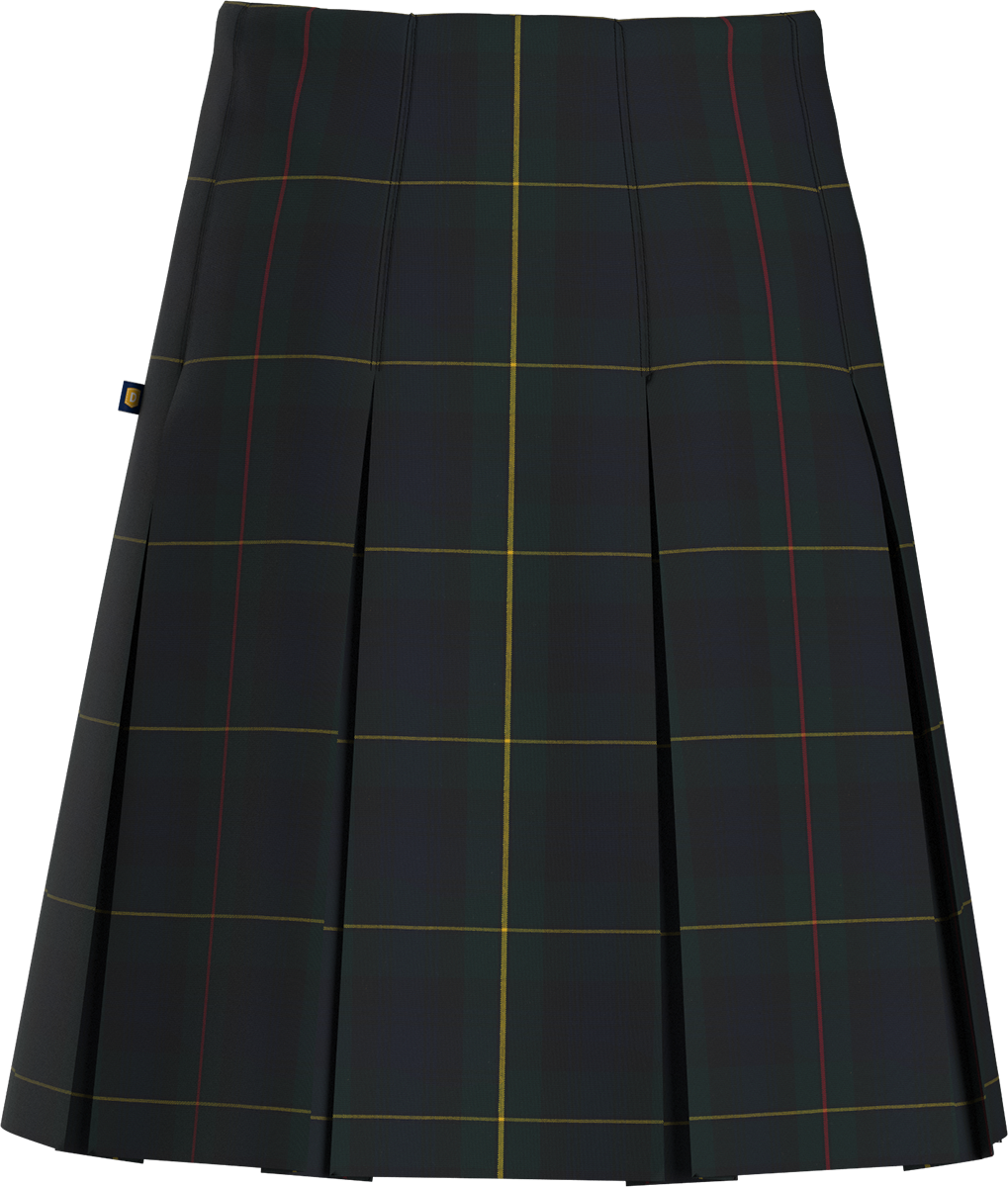 High Waist Box Pleat Skirt