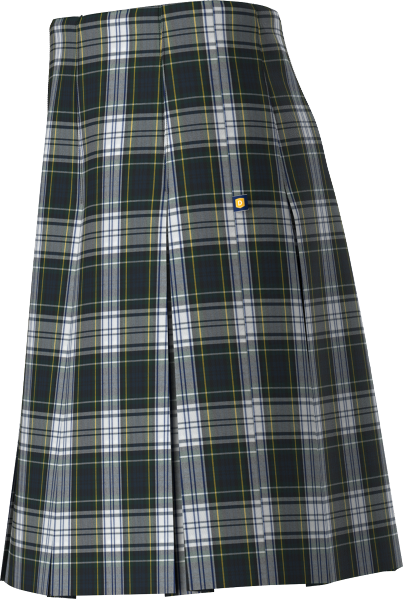 High Waist Box Pleat Skirt