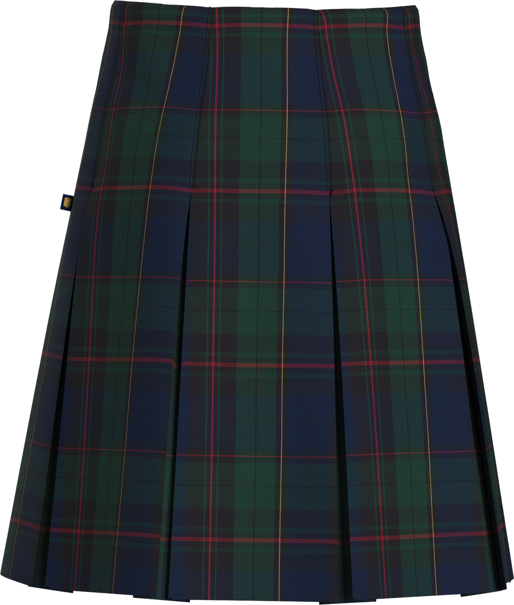 High Waist Box Pleat Skirt