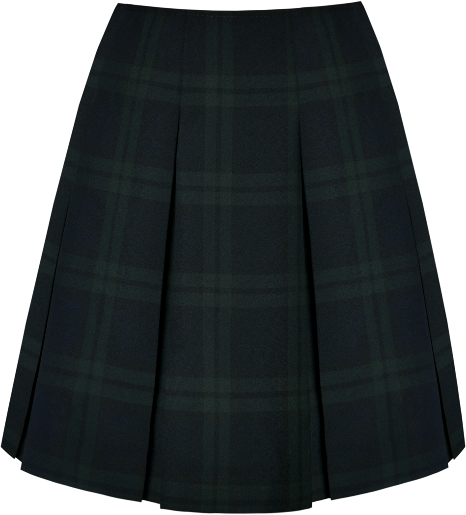 High Waist Box Pleat Skirt