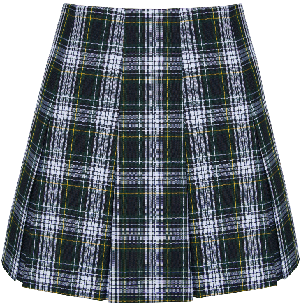 High Waist Box Pleat Skirt