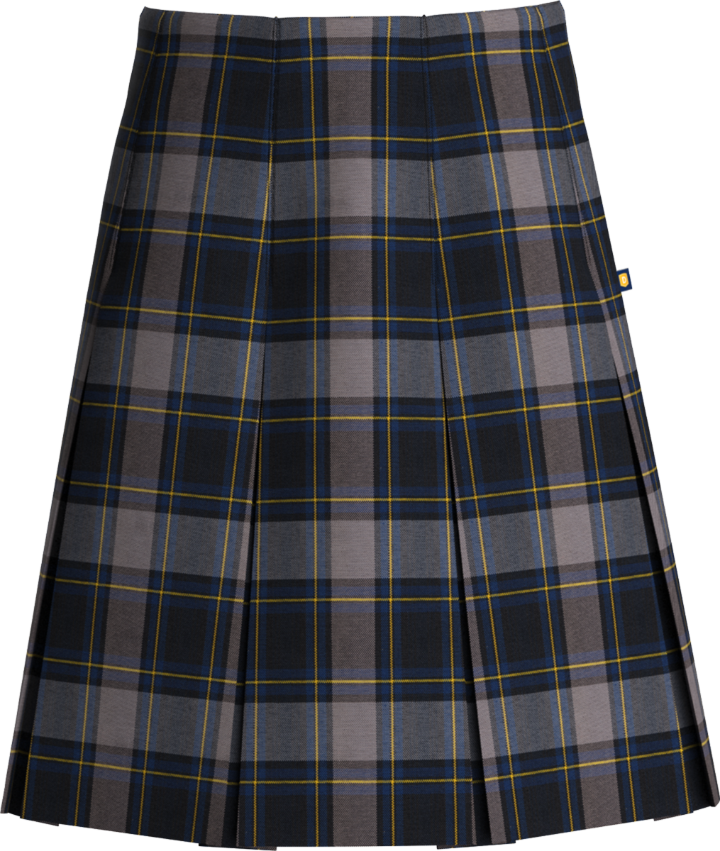 High Waist Box Pleat Skirt