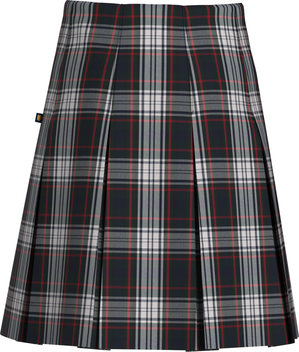 High Waist Box Pleat Skirt