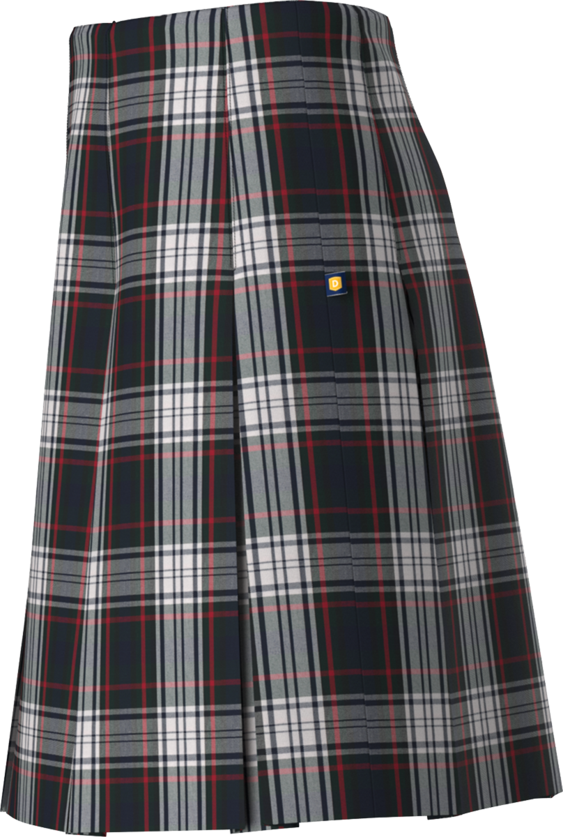 High Waist Box Pleat Skirt