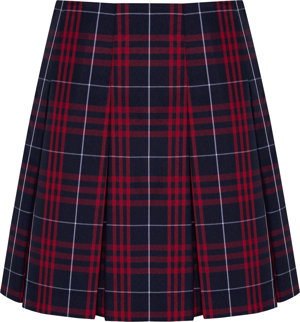 High Waist Box Pleat Skirt