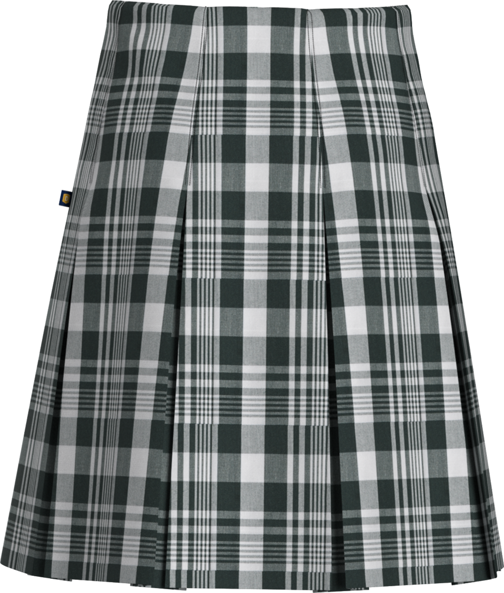 High Waist Box Pleat Skirt