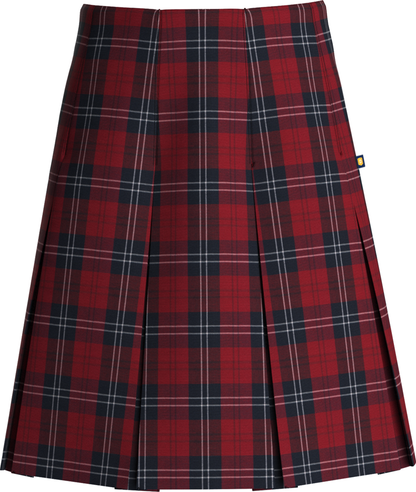 High Waist Box Pleat Skirt