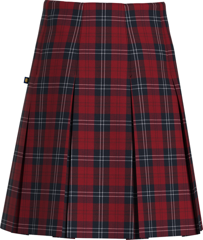 High Waist Box Pleat Skirt